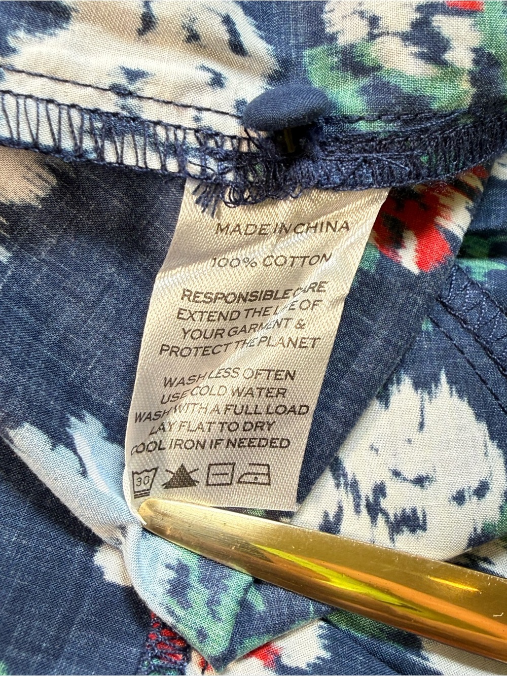 Hill House Home The Viviana Mini Nap Dress Navy Floral Ikat Smocked S NWT - Picture 11 of 13